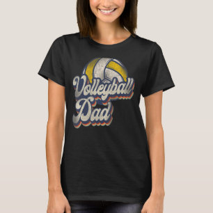 Camiseta Pai da Equipe do Jogador de Voleibol Padre Retro V