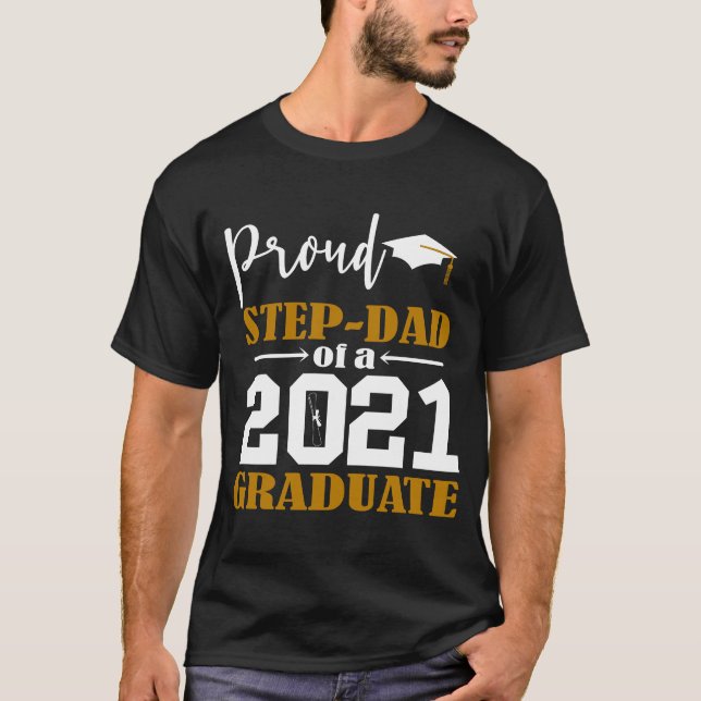 Camiseta Pai da Etapa Orgulhosa de um Formando Branco 2021 (Frente)