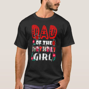 Camiseta Pai Da Fama De Aniversário Da Garota-De-Aniversári