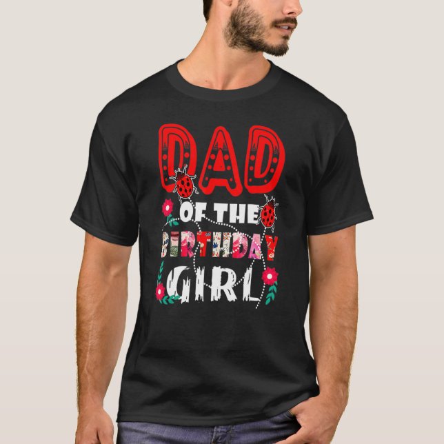 Camiseta Pai Da Fama De Aniversário Da Garota-De-Aniversári (Frente)