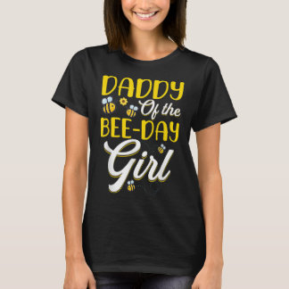Camiseta Pai Da Família Bee Day Girl Correspondendo Ao Aniv