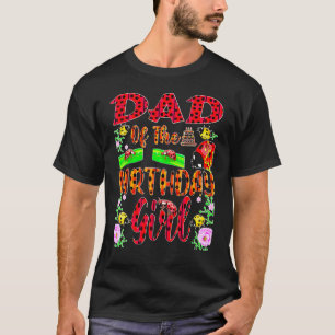 Camiseta Pai Da Família Birthday Girl Ladybug Aniversário