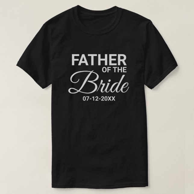 Camiseta Pai da Família da Festa de casamento da Noiva (Frente do Design)