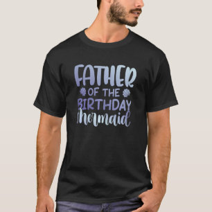 Camiseta Pai Da Família De Sereias De Aniversário Que Corre