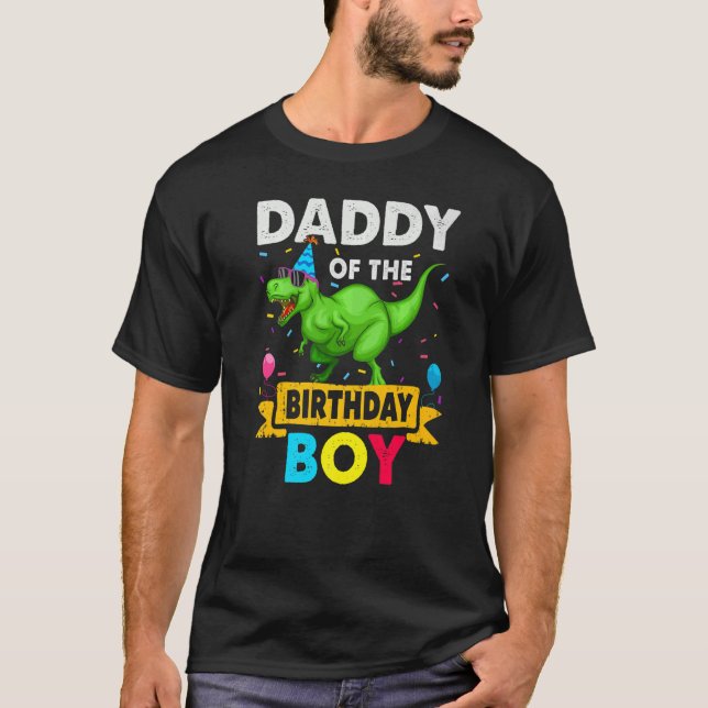 Camiseta Pai Da Família Dinossauro Saurus De Aniversário M (Frente)