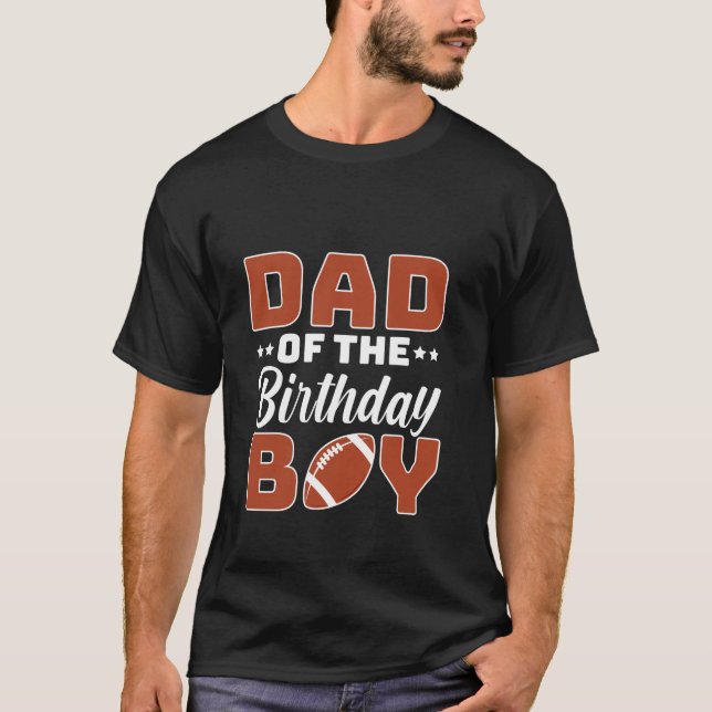 Camiseta Pai Da Família Do Filião De Futebol Do Aniversário (Frente)