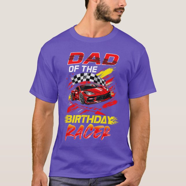 Camiseta Pai Da Família Matchi Do Partido Birthday Racer Ra (Frente)