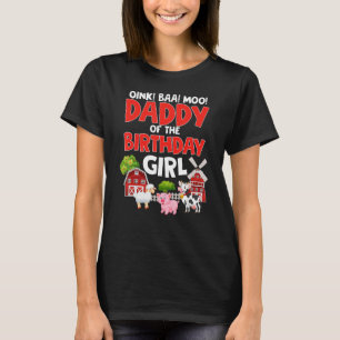 Camiseta Pai da Fazenda de Rapariga de Aniversário Trator P