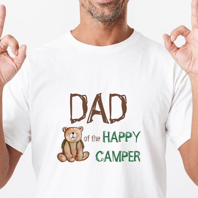 Camiseta Pai Da Feliz Festa De primeiro aniversario De Camp (Criador carregado)