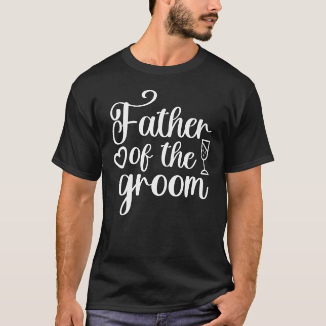 Camiseta Pai Da Festa de casamento Do Filho Da Noite (Frente)