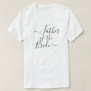 Camiseta Pai da festa de casamento moderna de escrituras no