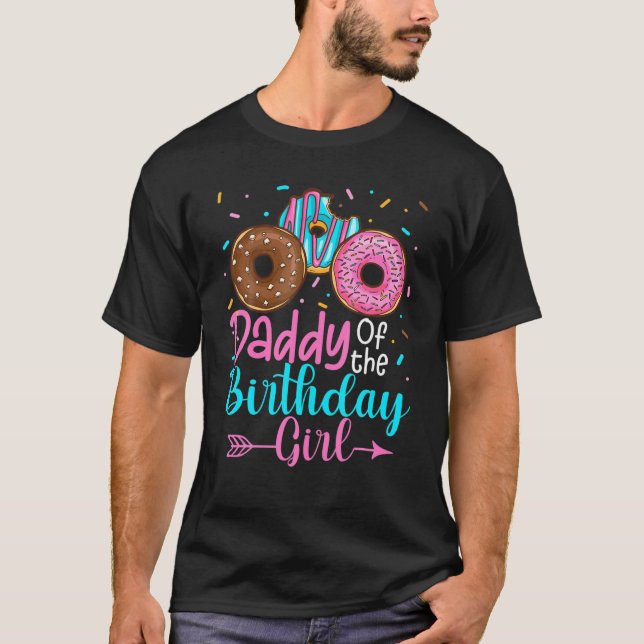 Camiseta Pai Da Festa De Rosquinha De Aniversário (Frente)