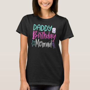 Camiseta Pai Da Festa De Sereia De Aniversário