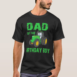 Camiseta Pai Da Festa De Trator De Fazenda De Birthday Boy