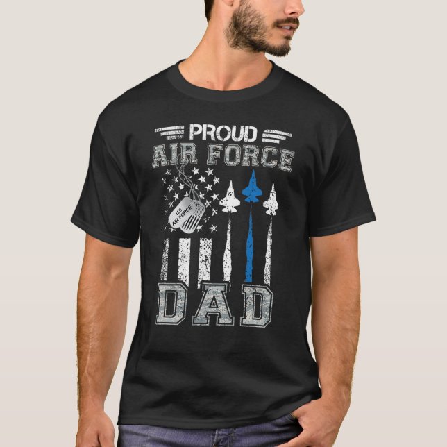 Camiseta Pai da Força Aérea Orgulhosa (Frente)