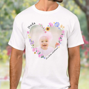 Camiseta Pai da garota de aniversário Foto de flor selvagem