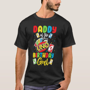 Camiseta Pai da Garota de Aniversário Uno Pai Papa Pai 1