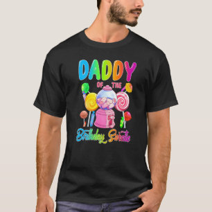 Camiseta Pai Da Garota Docinho De Aniversário Correspondend