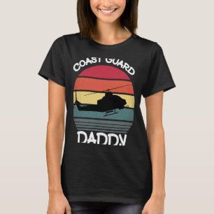Camiseta pai da guarda costeira retro presente de colheita