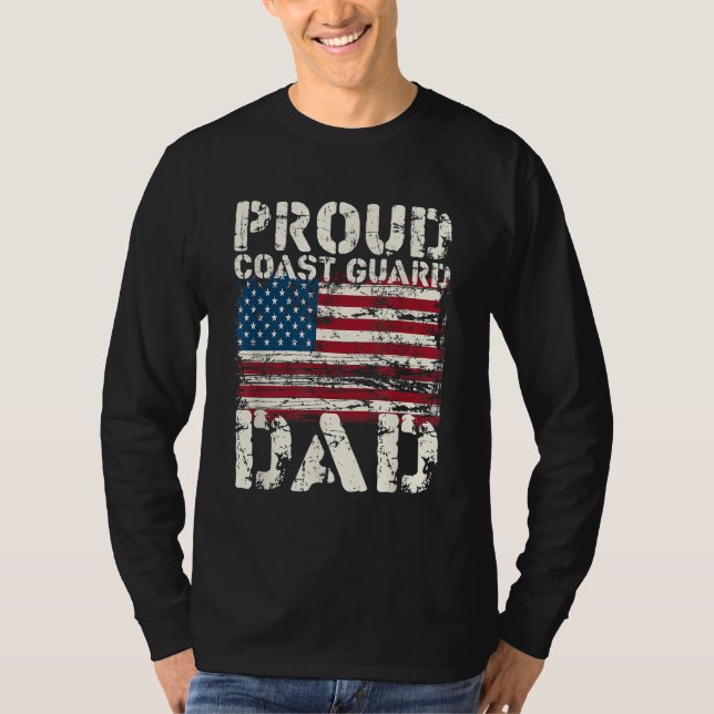 Camiseta Pai da Guarda costeira USCG Sofrendo o pavilhão am (Frente)