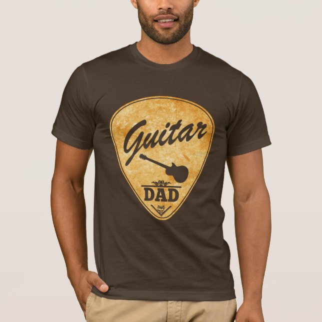 Camiseta Pai da guitarra do vintage (Frente)