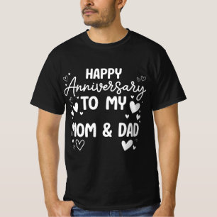 Camiseta pai da mãe de aniversário feliz