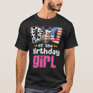 Camiseta Pai Da Menina Bonita De Aniversário Vaca Fazenda P