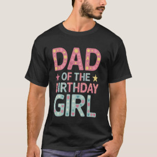 Camiseta Pai da Menina de Aniversário Arte Floral