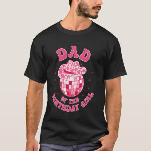 Camiseta Pai Da Menina Do Aniversário Chapéu De Cowgirl Dis