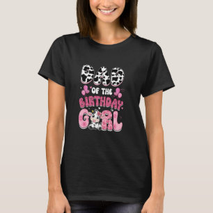 Camiseta Pai Da Menina Do Aniversário Fazenda De Vacas Famí
