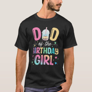 Camiseta Pai Da Menina Do Aniversário Festa De Chá Bubble B
