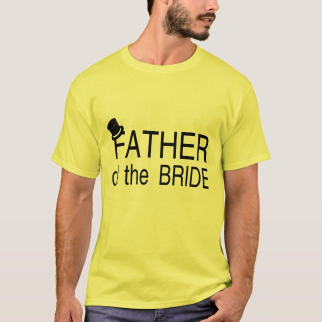 Camiseta Pai Da Noiva Do Chapéu Superior (Frente)