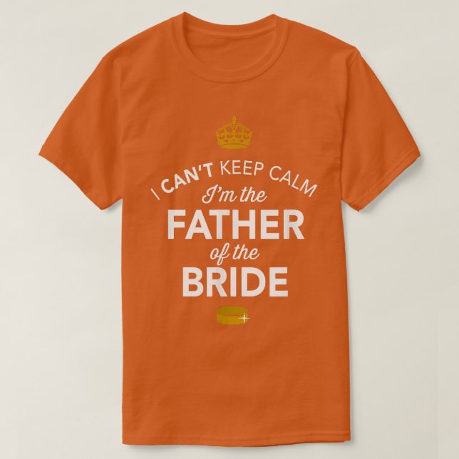 Camiseta Pai Da Noiva Presente Roupa Brides F (Frente do Design)