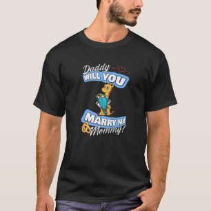 Camiseta Pai Da Oferta De Casamento De Girafa Bonita Você V