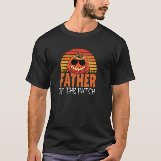 Camiseta Pai Da Patch Halloween Pumpkin Pai (Frente)