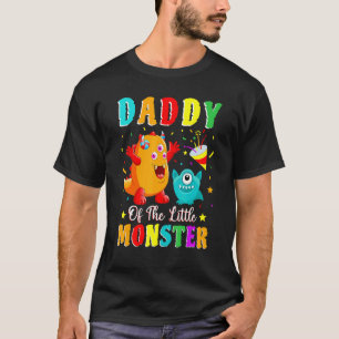 Camiseta Pai Da Pequena Família Monstro Que Corresponde Ao