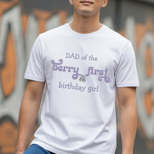 Camiseta Pai da Primeira Fada de Berry Primeiro Aniversário