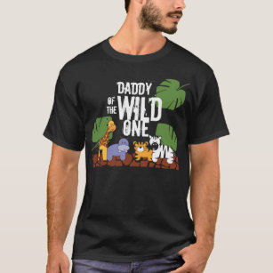 Camiseta Pai da Primeira Festa de aniversário Safari WILD O