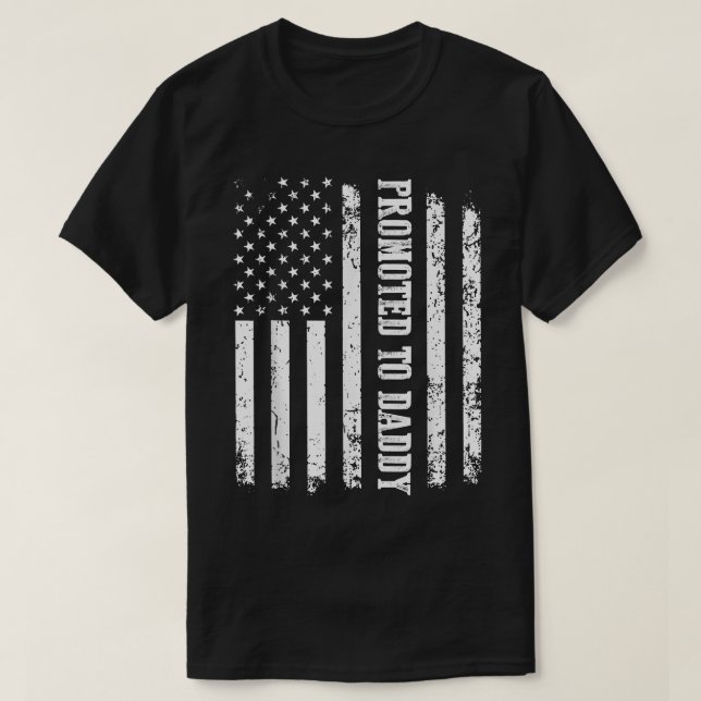 Camiseta Pai Da Primeira Vez Do Mens USA Sinalizador Promov (Frente do Design)
