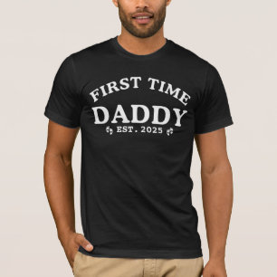Camiseta Pai Da Primeira Vez novo papai Personalizado 2025