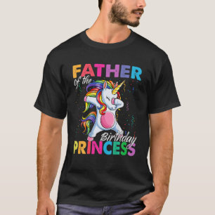 Camiseta Pai Da Princesa De Aniversário A Bater Unico
