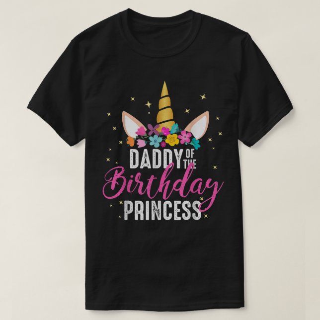 Camiseta Pai Da Princesa de Aniversário, Princesa Padre Gir (Frente do Design)