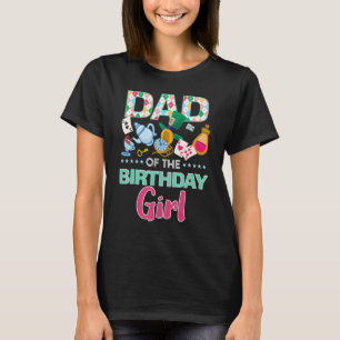 Camiseta Pai Da Rapariga De Aniversário Onederland Pink Tea