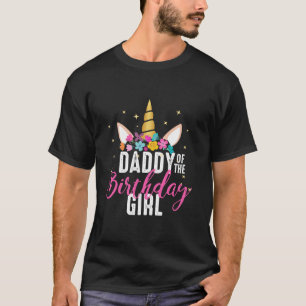 Camiseta Pai Da Rapariga De Aniversário Que Padre Dotou Uni