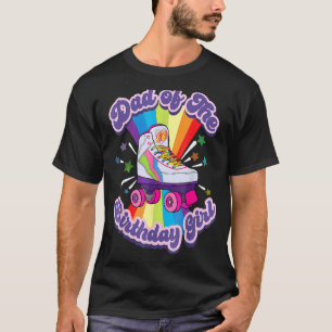 Camiseta Pai Da Rapariga De Aniversário, Skates De Roladore