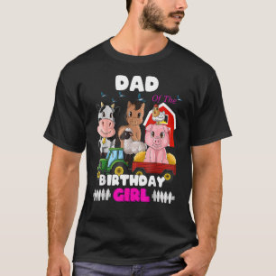 Camiseta Pai Da Rapariga De Aniversário Tra