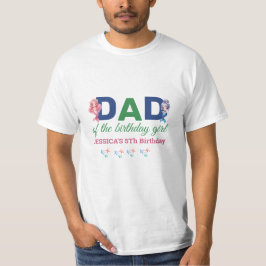 Camiseta Pai Da Sereia Da 5 de Aniversário