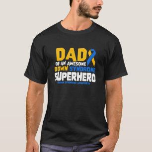 Camiseta Pai Da Síndrome De Down De Uma Síndrome De Super