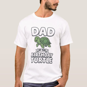 Camiseta Pai da Tartaruga de Aniversário Design de Pai de T