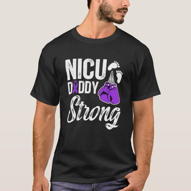 Camiseta Pai da UTI Pai de Bebê Prematuro Micro Prematuro d (Frente)